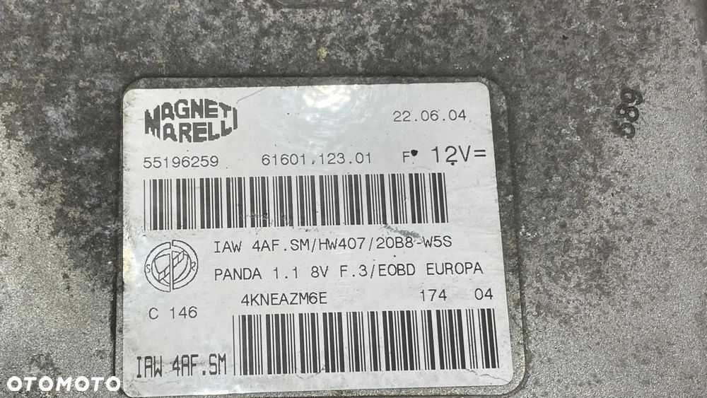 Komputer STEROWNIK SILNIKA FIAT PANDA  55196259 - 2