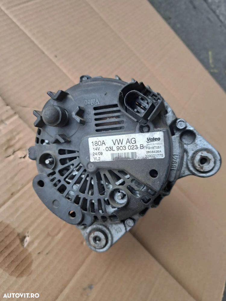 Altenator generator dinam 14V 180A valeo Original VW Passat B6 B7, Sharan, Tiguan, Golf 6, Audi A3, Skoda Octavia, Superb 2, Rapid 3 1.6tdi 2.0tdi - 3