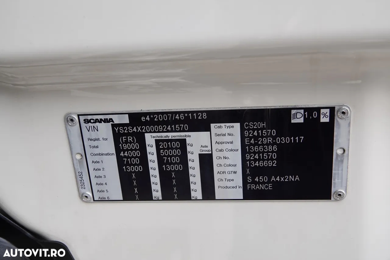 Scania S 450 / RETARDER / I-PARK COOL / HIDRAULICĂ / JANTE ALIE / ANVELOPE 100% / DUPĂ CONTRACTUL DE SERVICE - 36