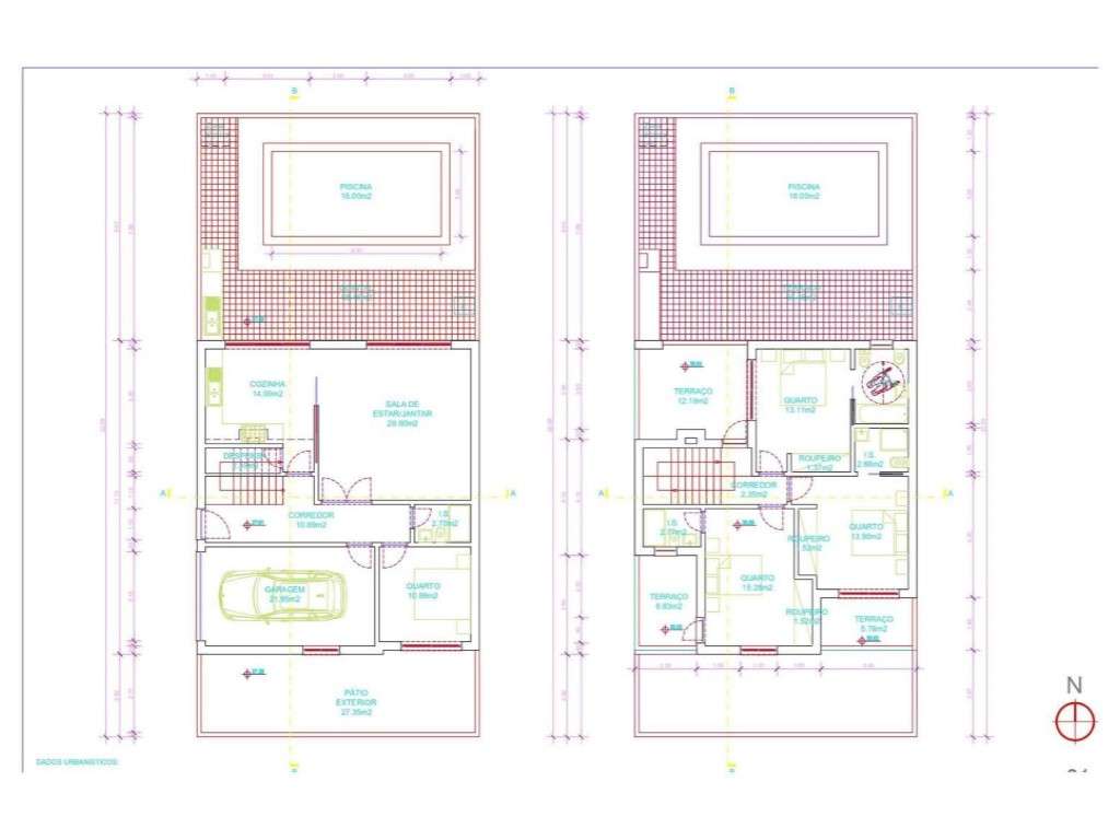 Moradia T4 em construção com garagem, sótão e piscina - Grande imagem: 2/3