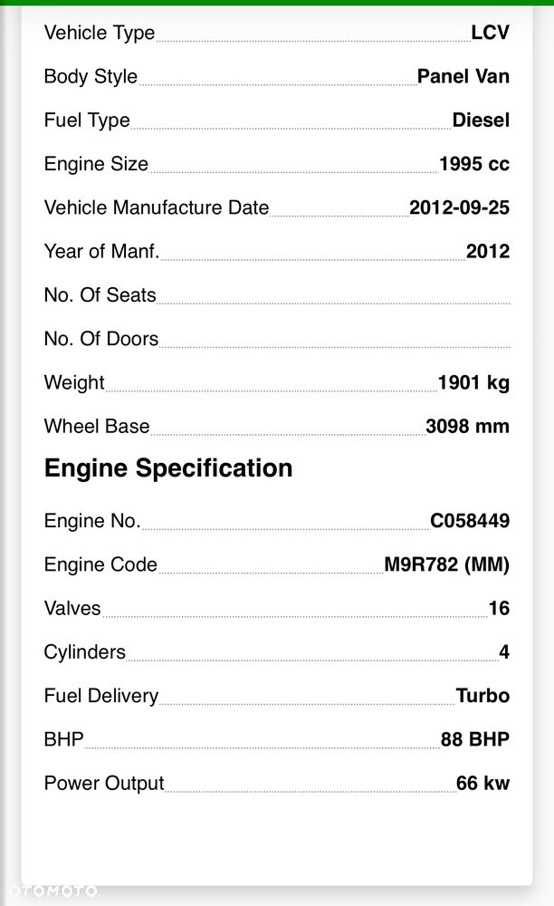 Silnik Vivaro Trafic 2.0 dCi M9R630 Euro5 mr9 630 - 4