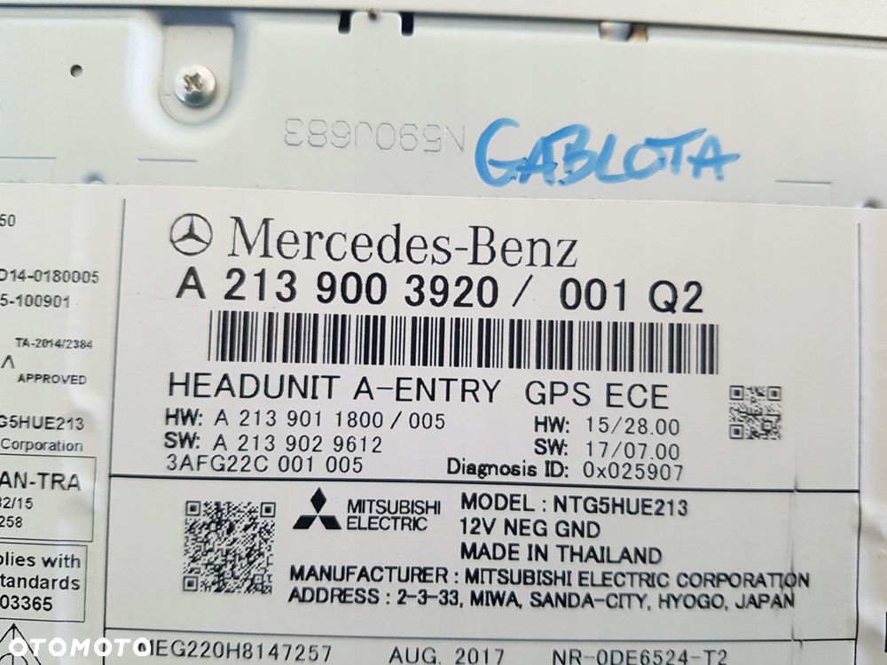 mercedes e klasa w213 multimedia czytnik moduł nawigacji navi a2139003920 - 5