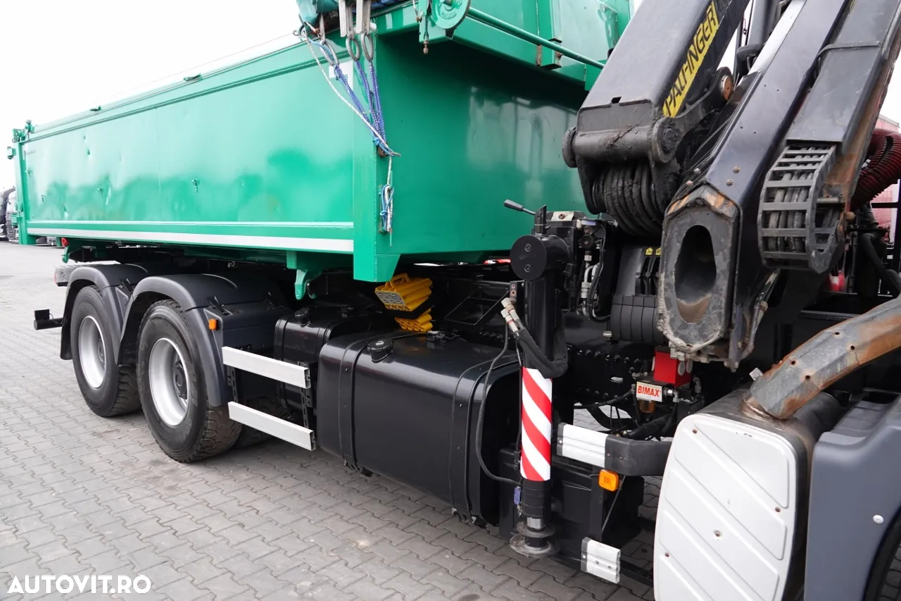 MAN TGS 26.400 / 6X4 / BASCULANTE + HDS PALFINGER PK 16502 / HYDROBURTA / BORDMATIC / IMPORTAT - 16