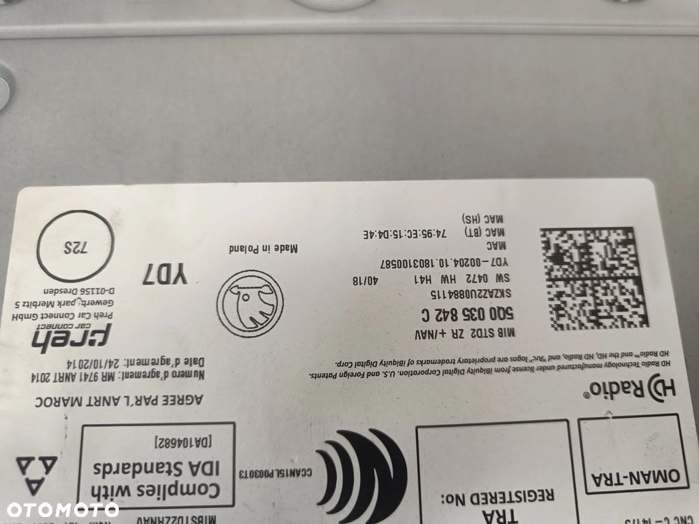 Radio Ekran Skoda Kodiaq Czytnik Multimediów Wyświetlacz 5Q0035842C 565919605C - 15