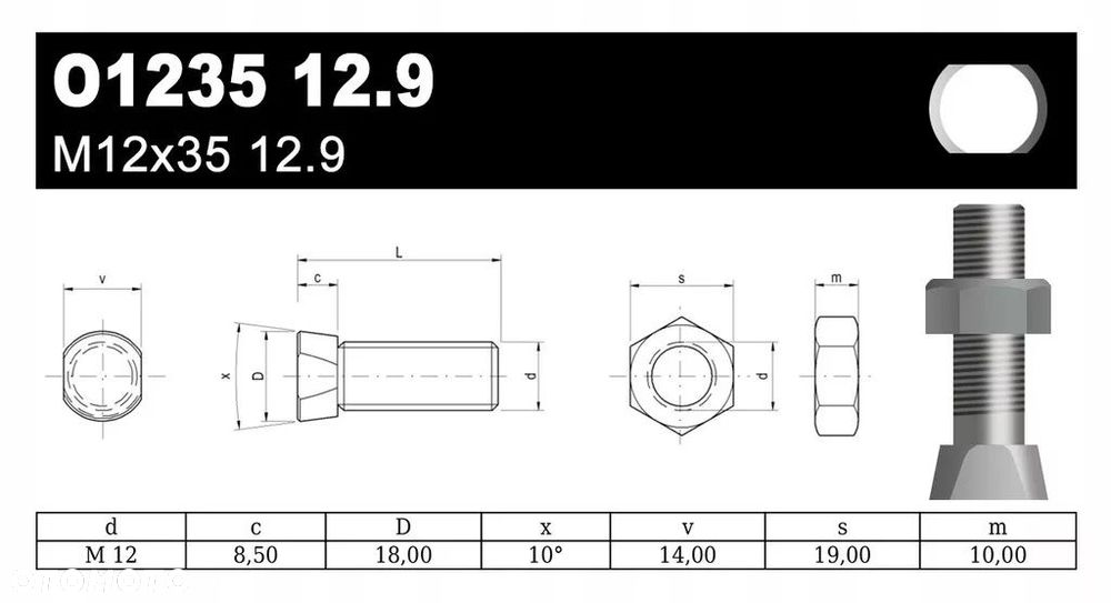 ŚRUBA PŁUŻNA O1235 dłuto Rabewerk stary typ - 2