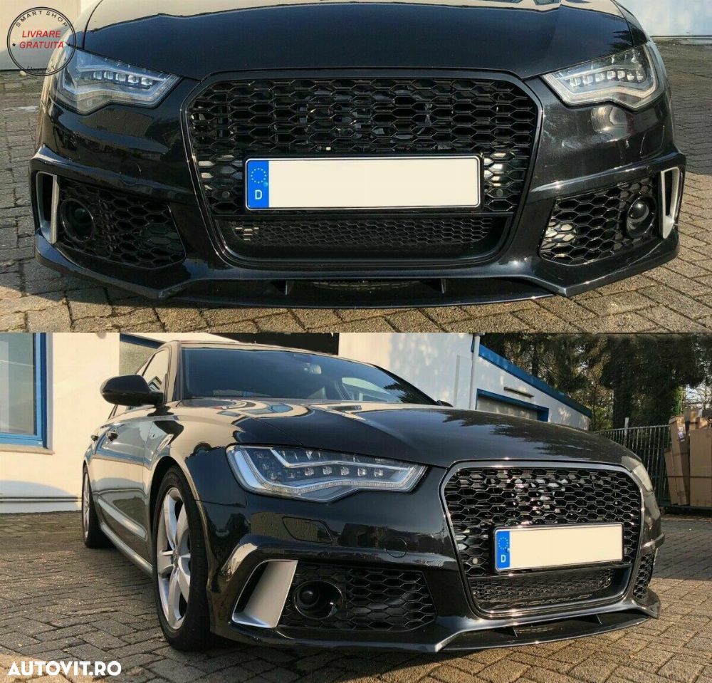 Bara Fata cu Grile Audi A6 C7 4G Facelift (2015-2018) RS6 Design- livrare gratuita - 8