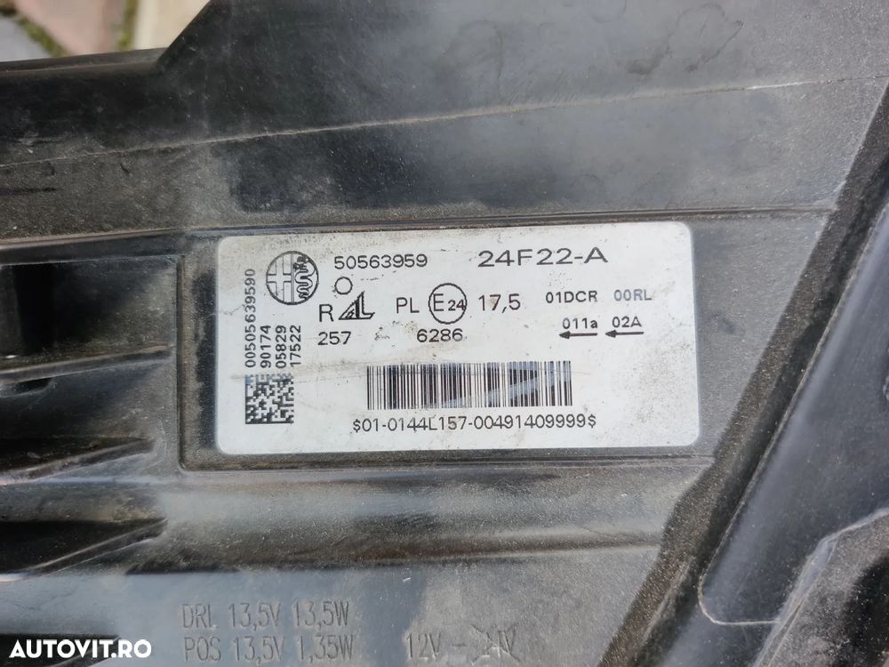 Far dreapta Xenon adaptiv Led Alfa Romeo Stelvio 949 2017-2022 Original Europa 50563959 - 8