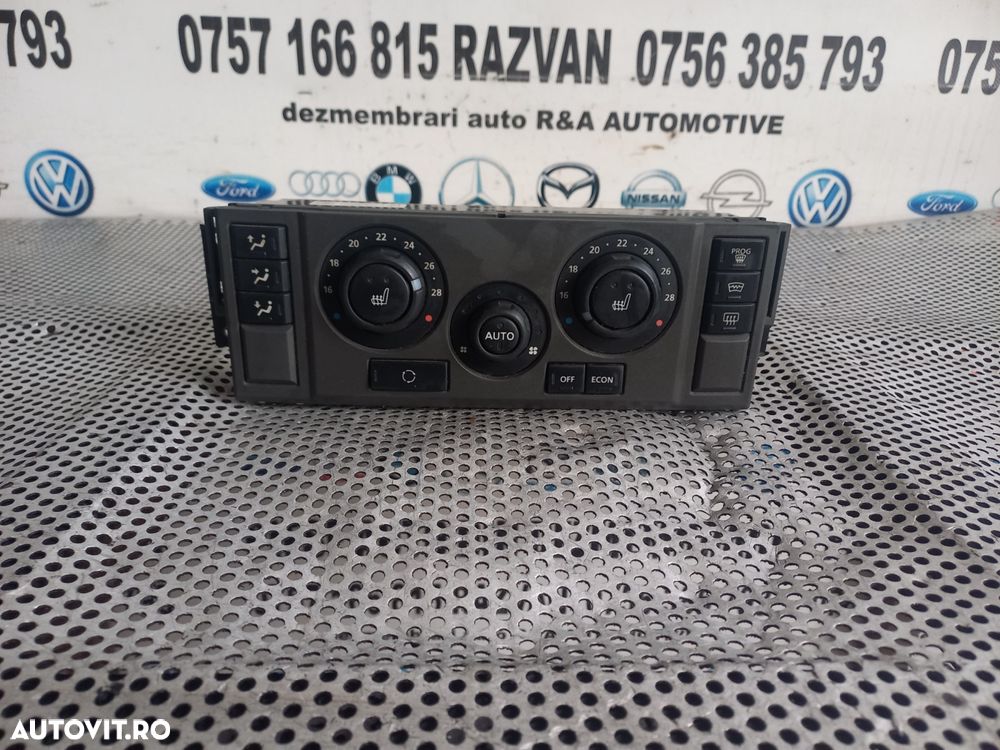 Panou Modul Comenzi Clima Dublu Climatronic Cu Incalzire In Scaune Land Rover Range Rover Sport L320 An 2005-2006-2007-2008-2009-2010-2011-2012 Volan Stanga Dezmembrez Range Rover Sport L320 2.7 Tdv6 Motor 276DT - Dezmembrari Arad - 3