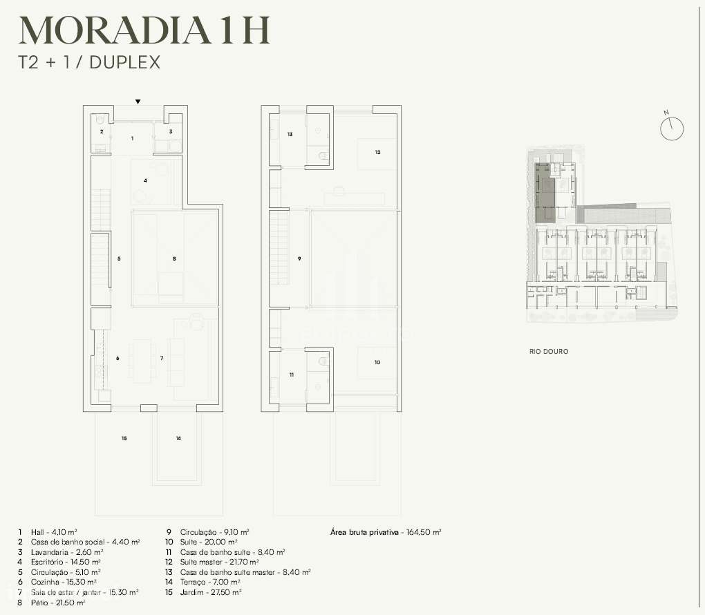 Moradia  T2+1 com terraço em empreendimento de luxo no Campo Alegre, P - Grande imagem: 2/24