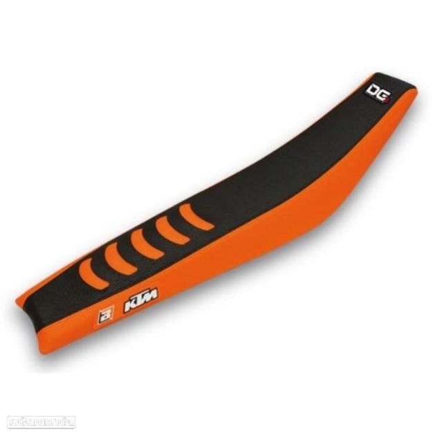 capa de assento blackbird dupla aderencia preta/laranja ktm exc 450 / 250 03 - 1