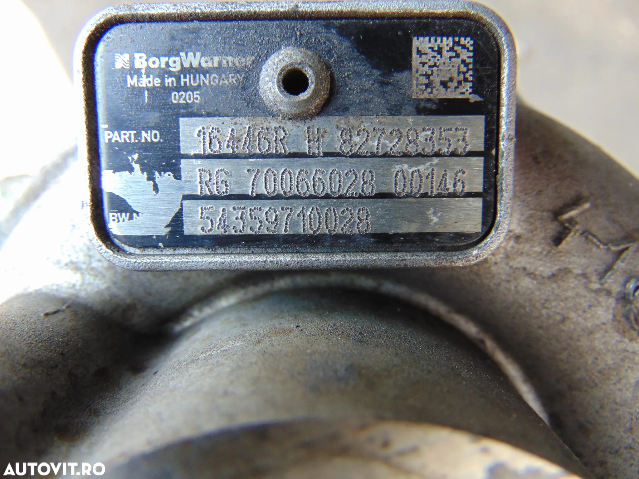 Turbina Renault clio 4 1.5 Megane 3 cod 82728353 Dacia dokker Logan nissan euro 5 - 6