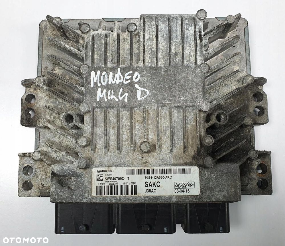 STEROWNIK KOMPUTER SILNIKA FORD MONDEO MK4 2.0 TDCI 7G91-12A650-AKC - 1