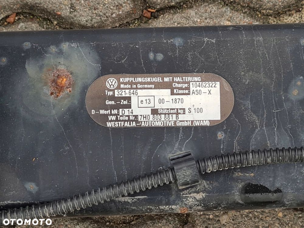 VW T5 hak holowniczy WESTFALIA 7H0803881B - 3