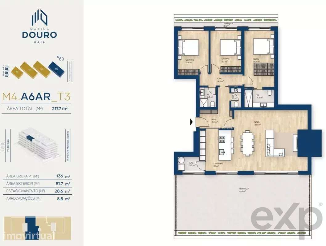 Apartamento T3 | Canidelo, V.N.Gaia - Grande imagem: 2/40