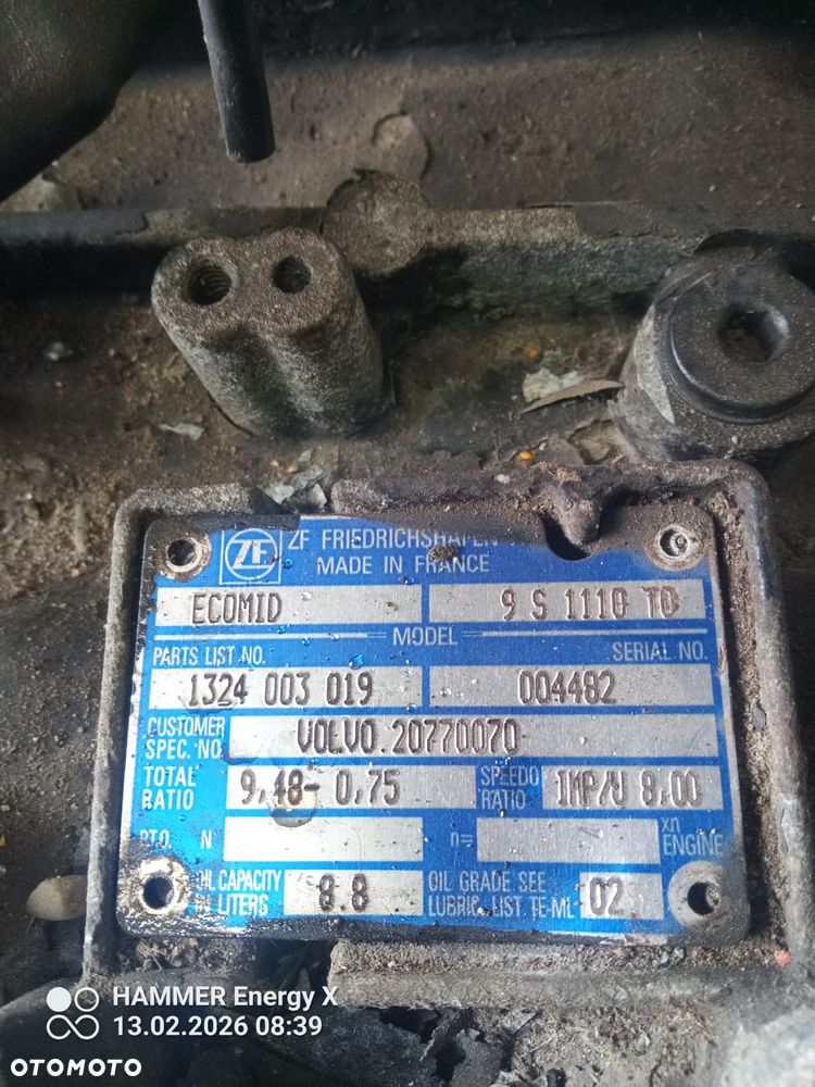 Skrzynia Biegów ZF AStronic 9 S 1110 TO  9.48-0.75 - 5