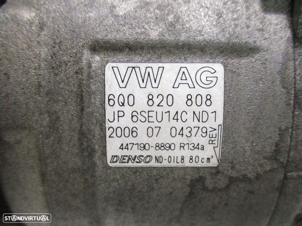 COMPRESSOR AR CONDICIONADO SEAT IBIZA III 2006 -6Q0820808 - 5