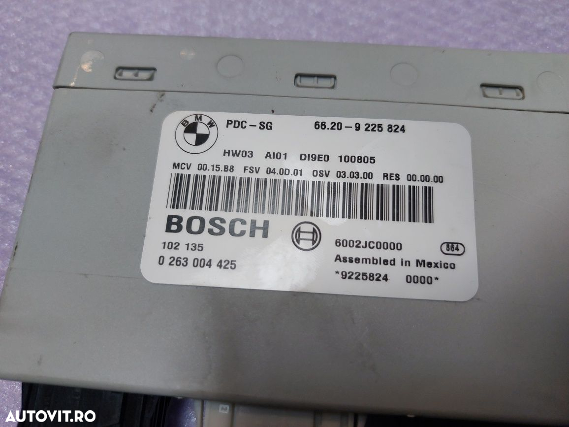 Modul PDC senzori parcare BMW E81 E87 E90 E91 E92 Cod 9225824 - 2