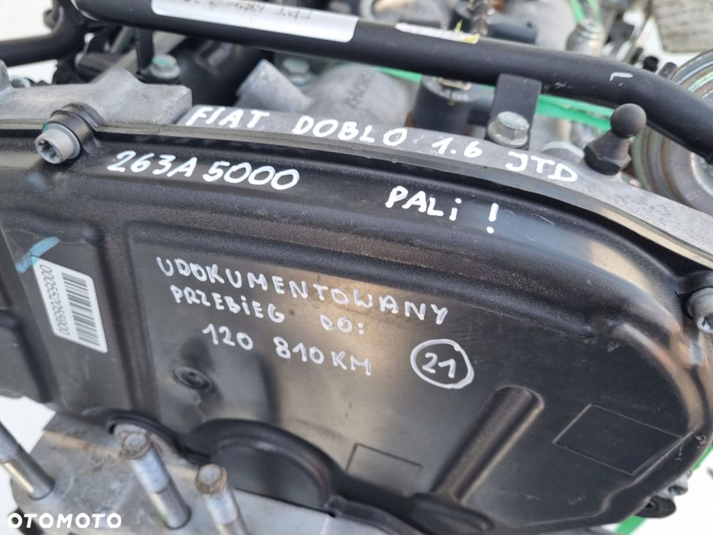 SILNIK KOMPLET Fiat Doblo II 1.6 JTD M-JET MULTIJET 120tyś 263A5000 - 8