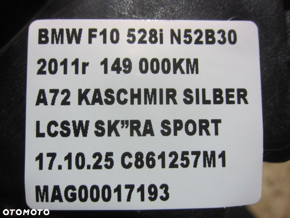 BMW 5 F10 F06 F11 GŁOŚNIK NISKOTONOWY HIFI LEWY 9169687 65139169687 - 11