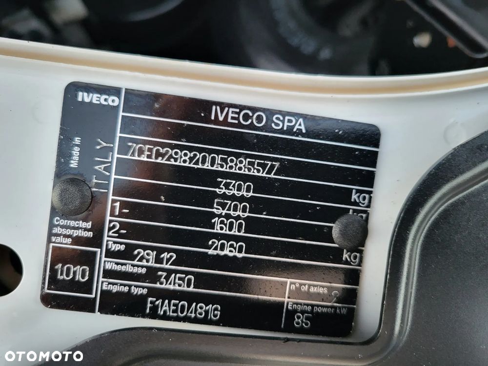 Iveco DAILY 35 S 13-DOKA 7 OSOB+2.90 M-120 TYS KM-HAK 2800 KG-ŁADNY - 19