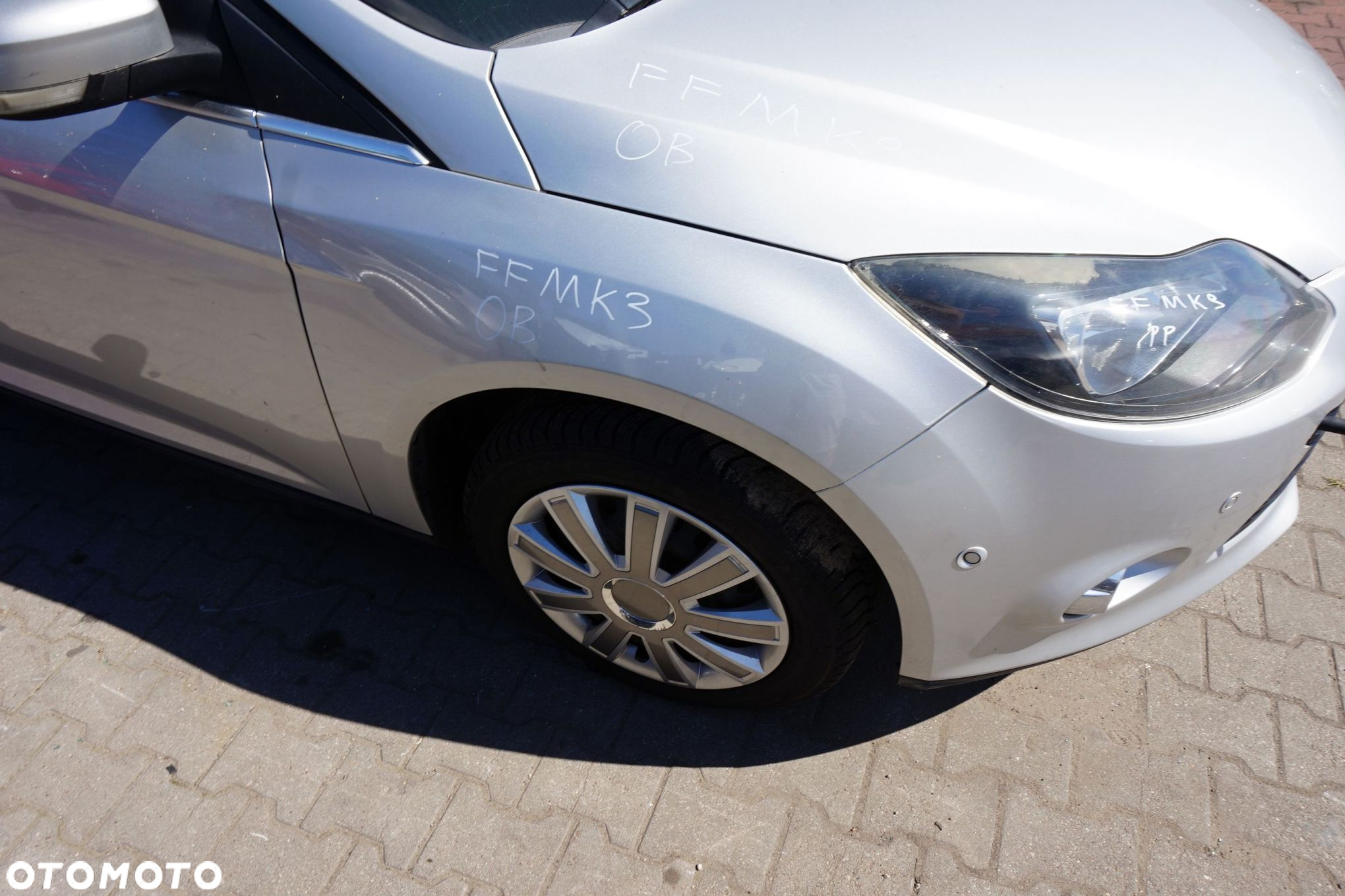 MASKA ZDERZAK BŁOTNIKI LAMPY FOCUS III MK3 OB 0B  FORD 2010-2014 SREBRNY PRZÓD KOMPLETNY - 10