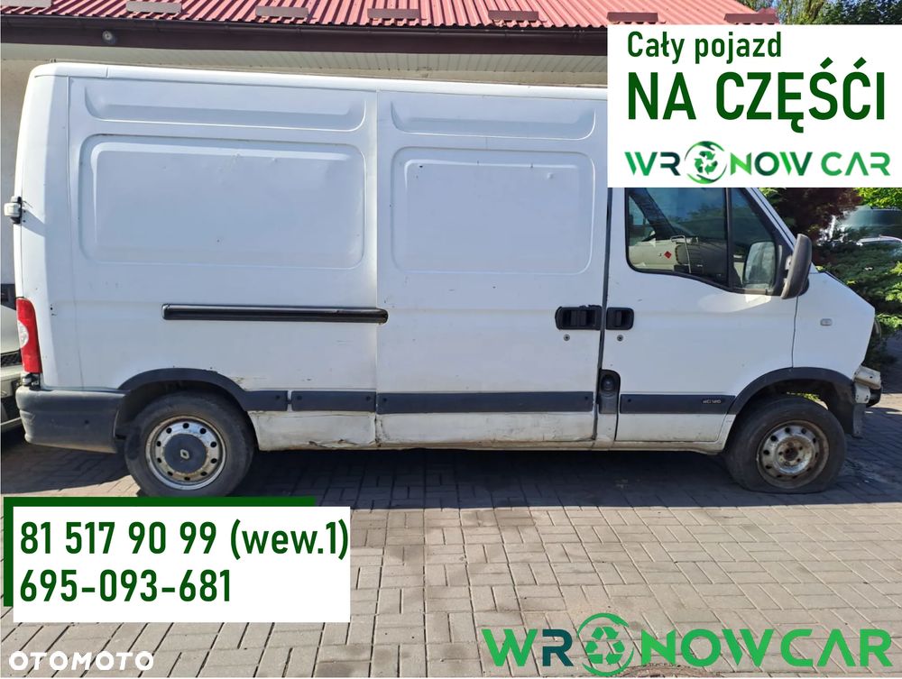 Renault Master II FL (03-10r.) 2.5D 114KM. Silnik G9U (754) - C150525 Skrzynia PK6 (080) - C033236 lakier O389 – Ice White BC.Cały na części.GWARANCJA !!! Przód Tył Zestaw Komplet Drzwi Klapa Zderzak Błotnik Maska Grill Atrapa Szyba Pas Lampa Lusterko Boczki Fotel Kanapa Kokpit Deska Rozdzielcza Przełącznik Włącznik Sterownik Przewody Wiązka Instalacja Moduł Komputer Czujnik Listwa Pompa Alternator Wtryski Głowica Rozrusznik Kompresor Sprzęgło Dwumas Silnik Skrzynia ABS Klimatyzacji Paliwa Wspomagania Kolektor Turbina Przepustnica Zawór Chłodnica Koło Hak Belka Sanki Zawieszenie Mcpherson Półoś Amortyzator Wydech Tłumik Zacisk Most - 1