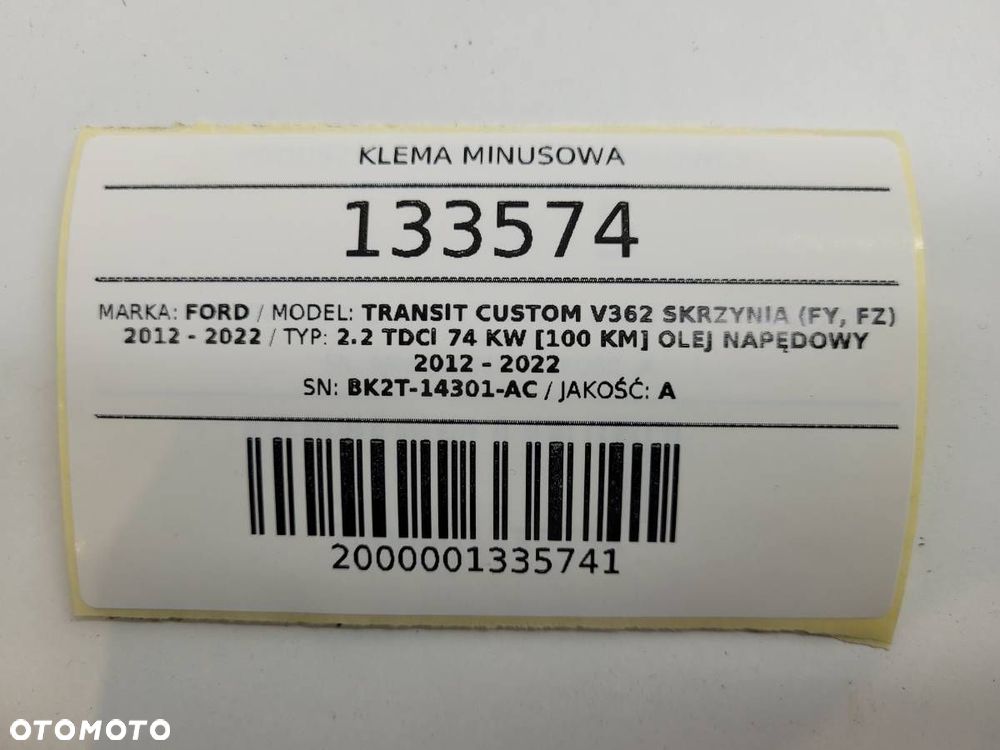 KLEMA MINUSOWA BK2T-14301-AC FORD TRANSIT CUSTOM 2015 EUROPA - 5