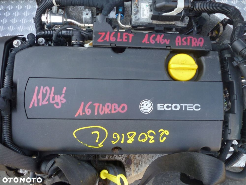 SILNIK KOMPLETNY OPEL ASTRA 1.6 TURBO Z16LET 112 TYS - 2