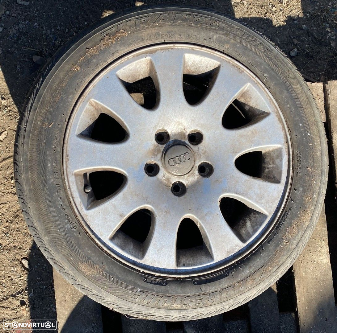Jantes Audi R16 com pneus 205/55 furação 5x112 - 2