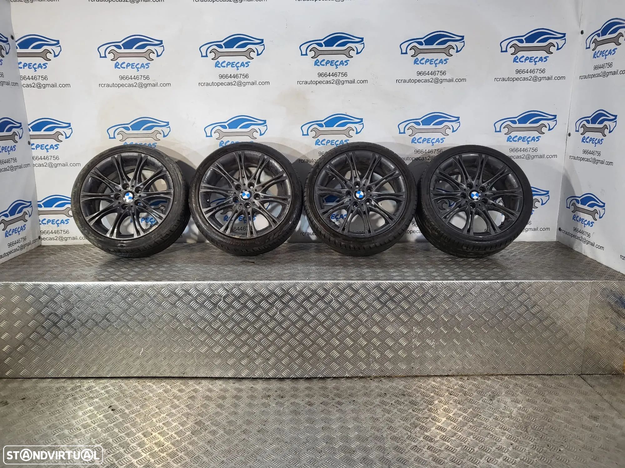 .Conjunto Jantes 18 Originais Pack M Style 135 BMW Serie 3 E46 8J 8.5J ET47 ET50 5x120 7896490 7896470 - 1
