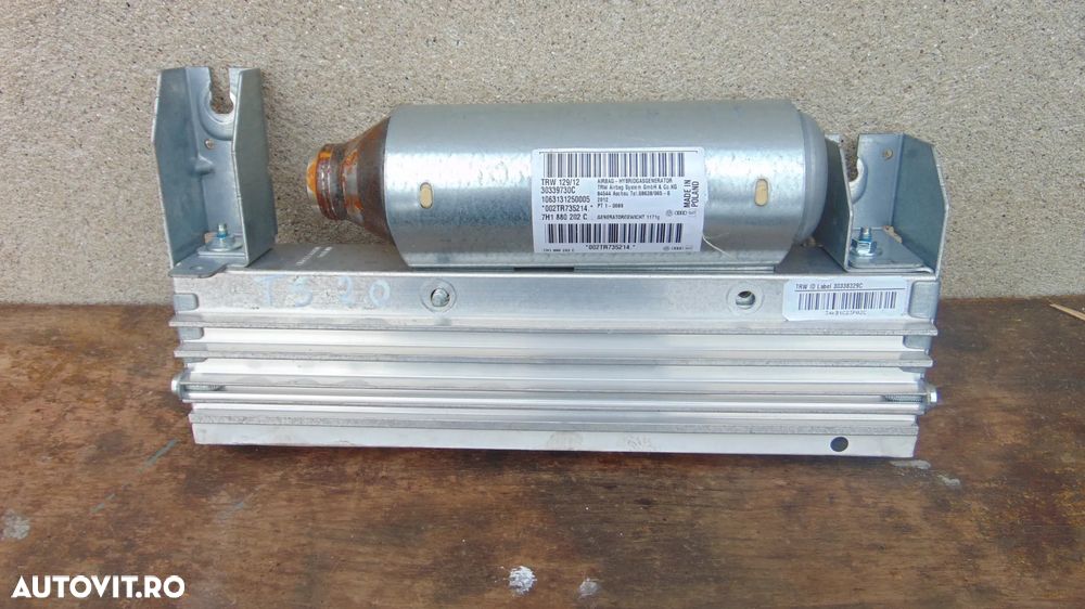 Airbag volan-airbag pasager Volkswagen Transporter T5 facelift 2.0 diesel an 2009-2015 cod 7E0880201Q/7H1880202C - 5