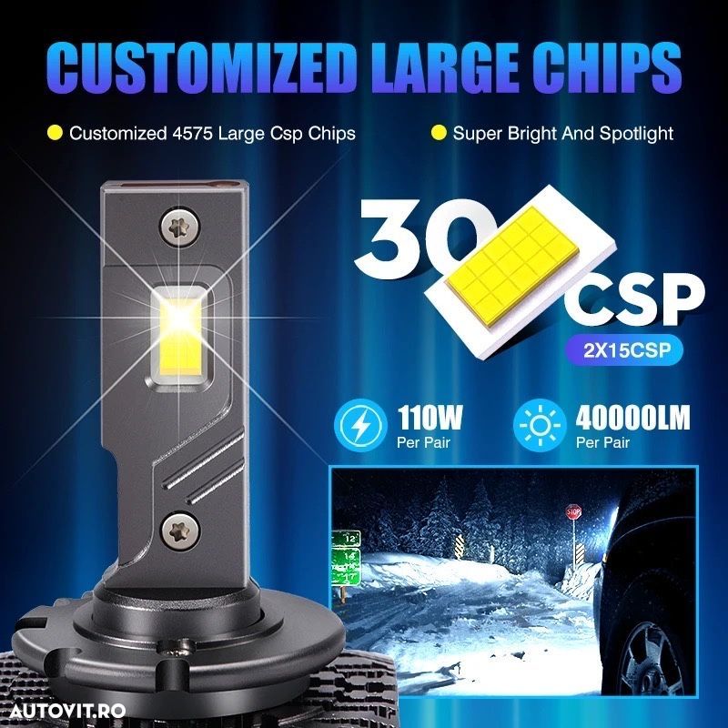 Becuri LED xenon D1S/D3S canbus Bmw Audi Mercedes Opel Skoda VW - 6