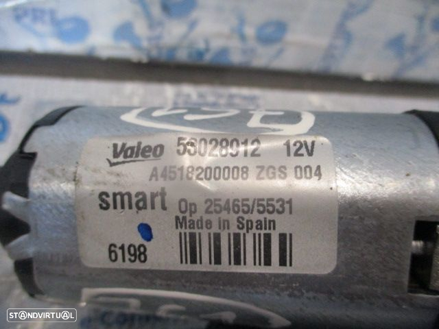 Motor Limpa Vidros Tras 53028912  A4518200008 SMART  FORTWO 2 451 2008 1.0I 60CV 3P BRANCO TRAS VALEO - 5