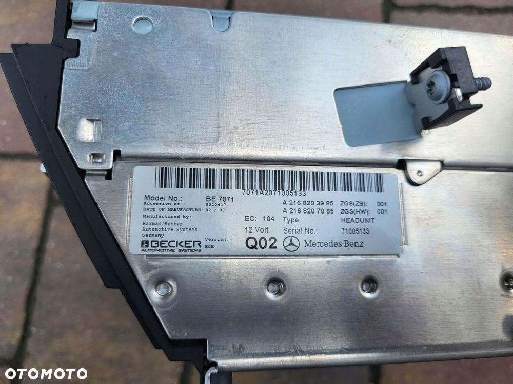 radio cd mercedes cl w216 2168203985 - 2