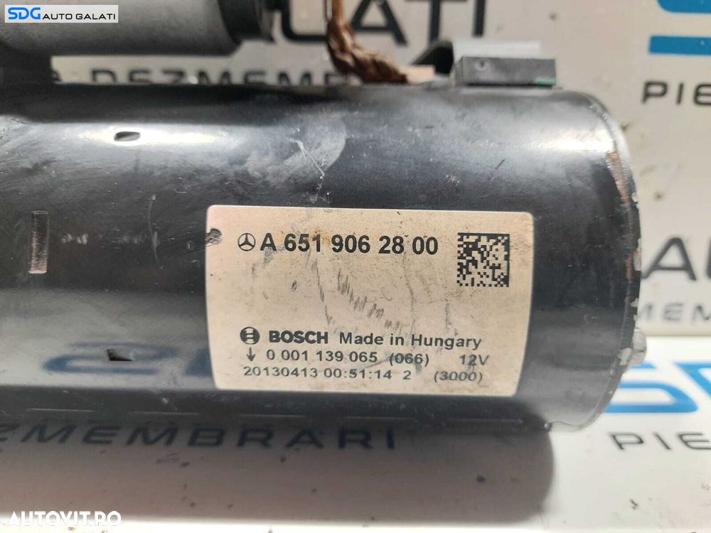 Electromotor cu 13 Dinti Mercedes ML W166 ML250 2.2 CDI 2011 - 2015 Cod A6519062800 0001139065 [N0255] - 6