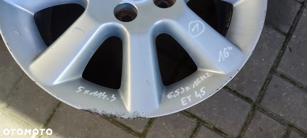 FELGI ALUMINIOWE 5x114.3 42611-05230 6.5Jx16 CALI ET45 TOYOTA KOMPLET AVENSIS T25 T27 VERSO AURIS 4 SZTUKI - 3