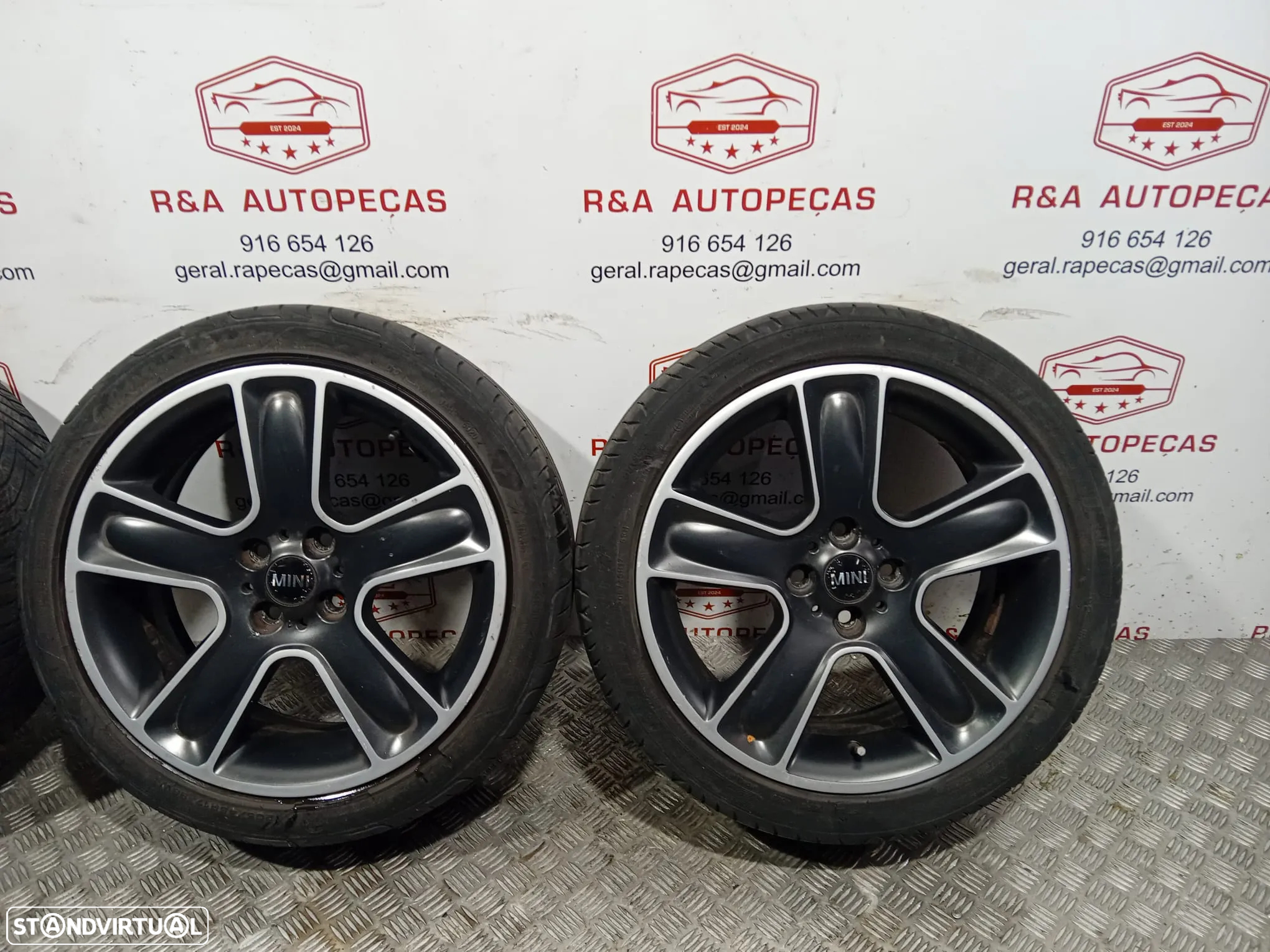 Jantes Mini BBS Originais 17 Mini Cooper S R56 LCI pneus todos de marca difrente 7Jx17H2 ET48 Ref BBS 4474 6784124 - 5