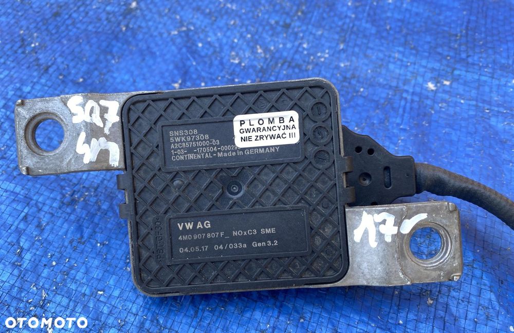 AUDI Q7 4M 4M0907807F NOX CZUJNIK SONDA LAMBDA ORYGINAŁ 85tys km ORYGINAŁ - 4