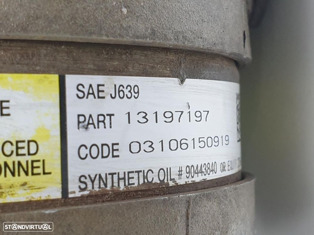 COMPRESSOR AR CONDICIONADO OPEL VECTRA C 2006 -13197197 - 1