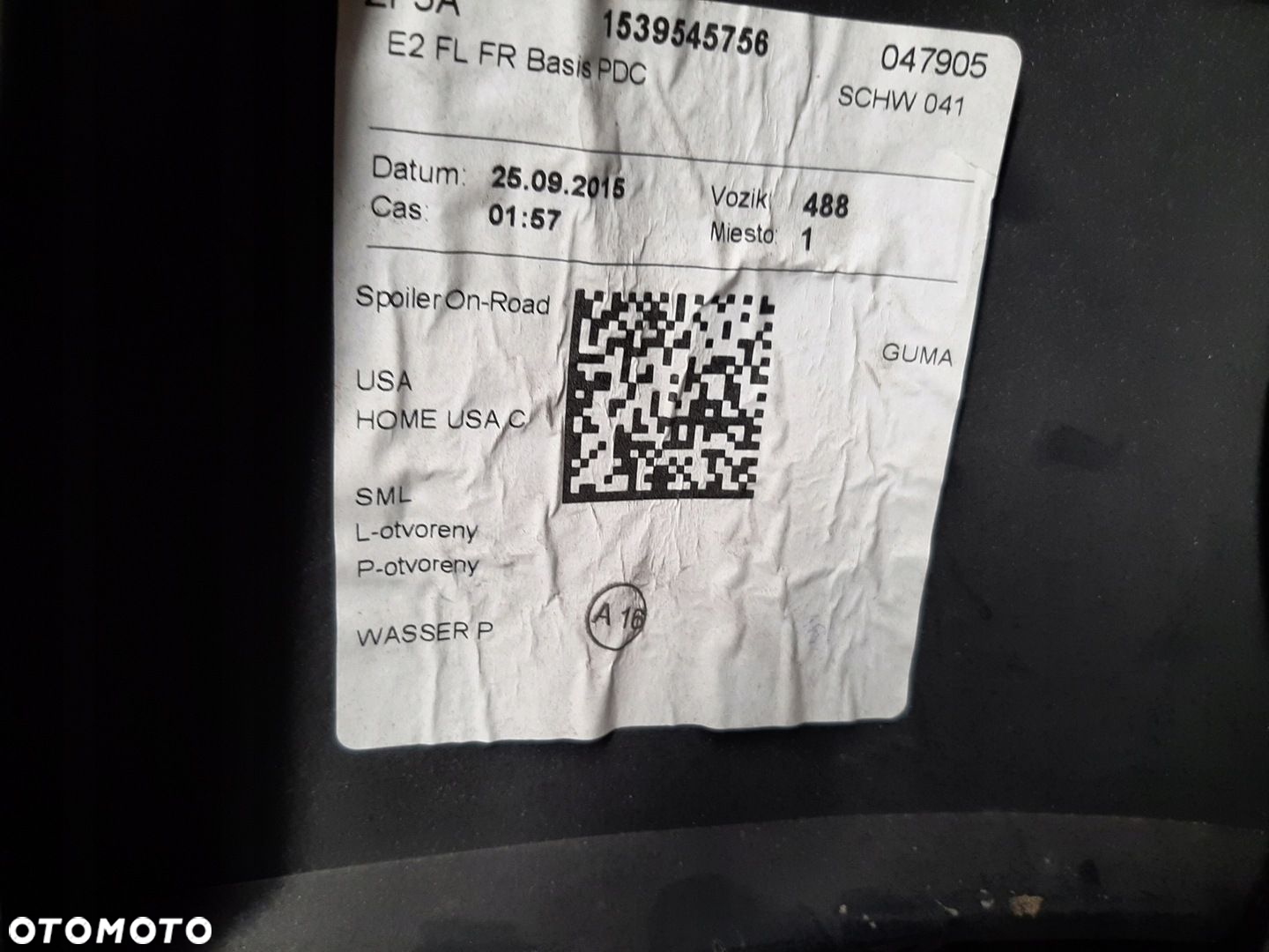 Porsche Cayenne E2 Zderzak Przedni Czarny 7P5807221D - 11