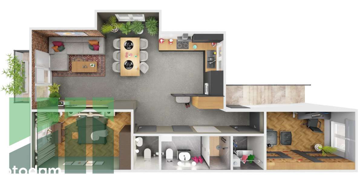Lutynia 4 pokoje, 2x parking, balkon