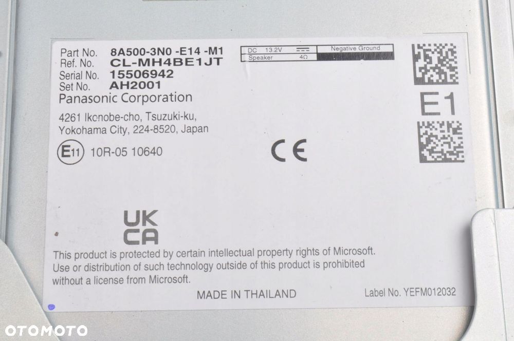 HONDA HR-V III RADIO MODUŁ STEROWNIK NAWIGACJI 8A500-3N0-E14-M1 - 6