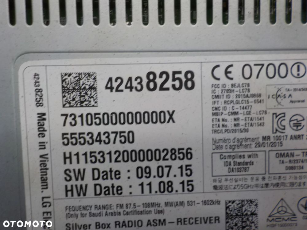OPEL ASTRA K MODUŁ RADIA NAWIGACJA  555343750 - 3