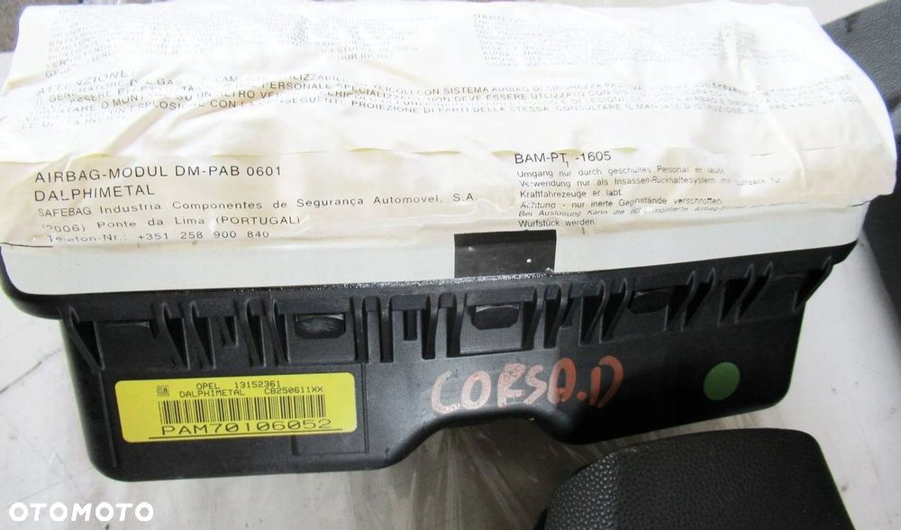 OPEL CORSA D KONSOLA KOKPIT DESKA PODUSZKI NAPINACZE SENSOR - 5