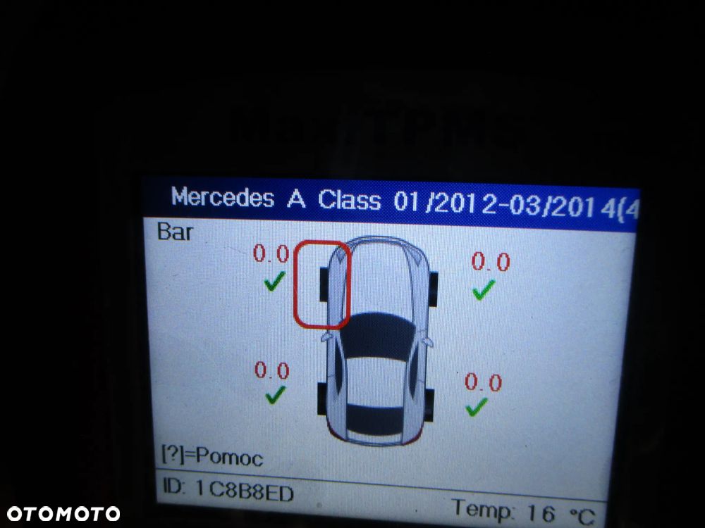 CZUJNIKI CIŚNIENIA POWIETRZA TPMS MERCEDES A B KLASA KLASSE CLA C117 - 4