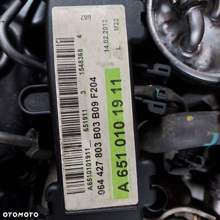 SILNIK KOMPLETNY 220CDI MERCEDES C W204 E W212 W207 651911 LIFT 2013ROK 80,000KM PRZEBIEG M22 MOTOR - 5