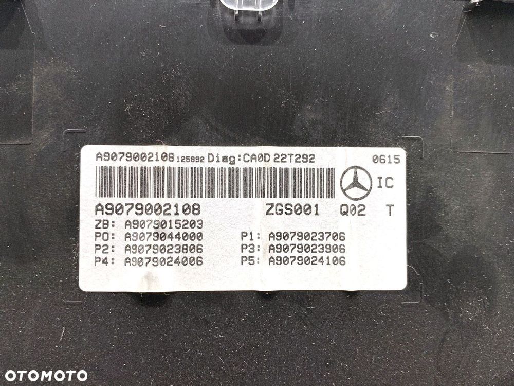 LICZNIK  MERCEDES-BENZ SPRINTER 3,5-t Tourer Bus (B907) 2018 - 2022 317 CDI (907.731, 907.733, - 6