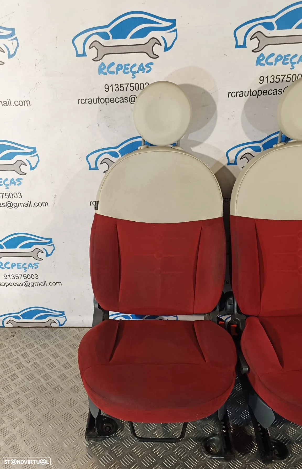 BANCOS FIAT 500 312 TECIDO QUARTELAS - 14
