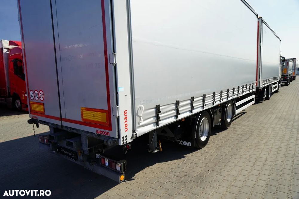 DAF XF 480 / COMBINAȚIE TANDEM / 120 M3 / PUNȚĂ RIDICATĂ / + REMORCĂ WECON / PUNȚI SAF - 15