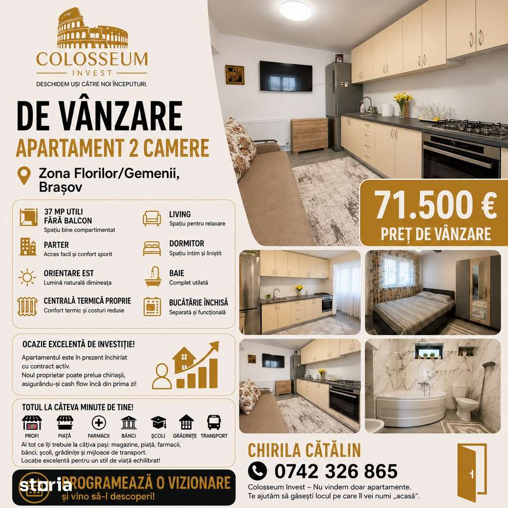 Apartament 2 camere mobilat si utilat zona Florilor /Gemenii — fotografia 1